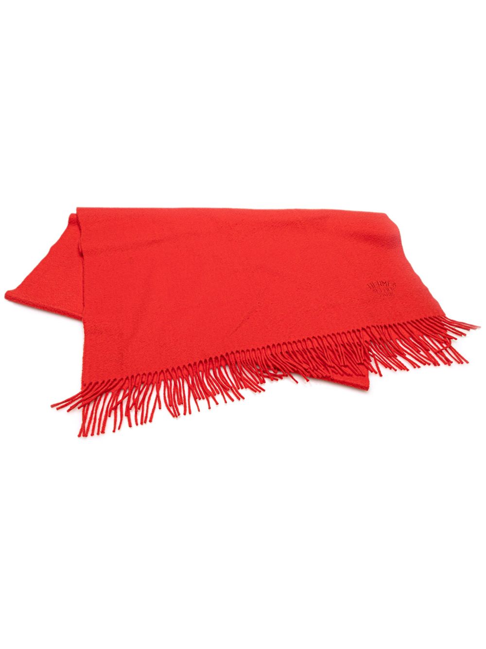 Hermès Pre-Owned 2000-2024 Cashmere Fringe Scarf scarves - Red