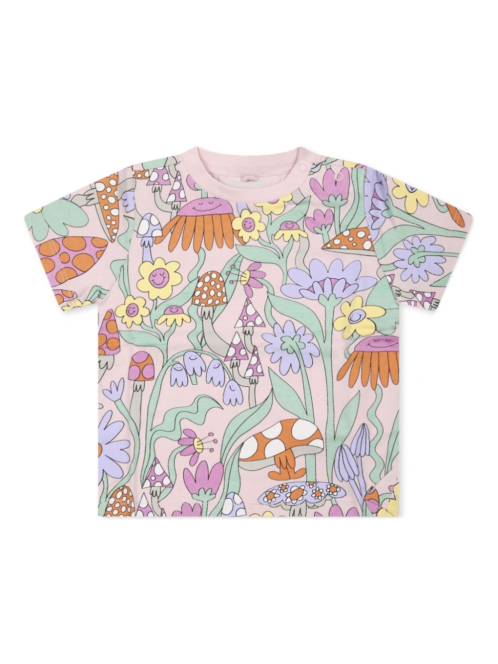 Stella McCartney Kids floral-print T-shirt - Pink