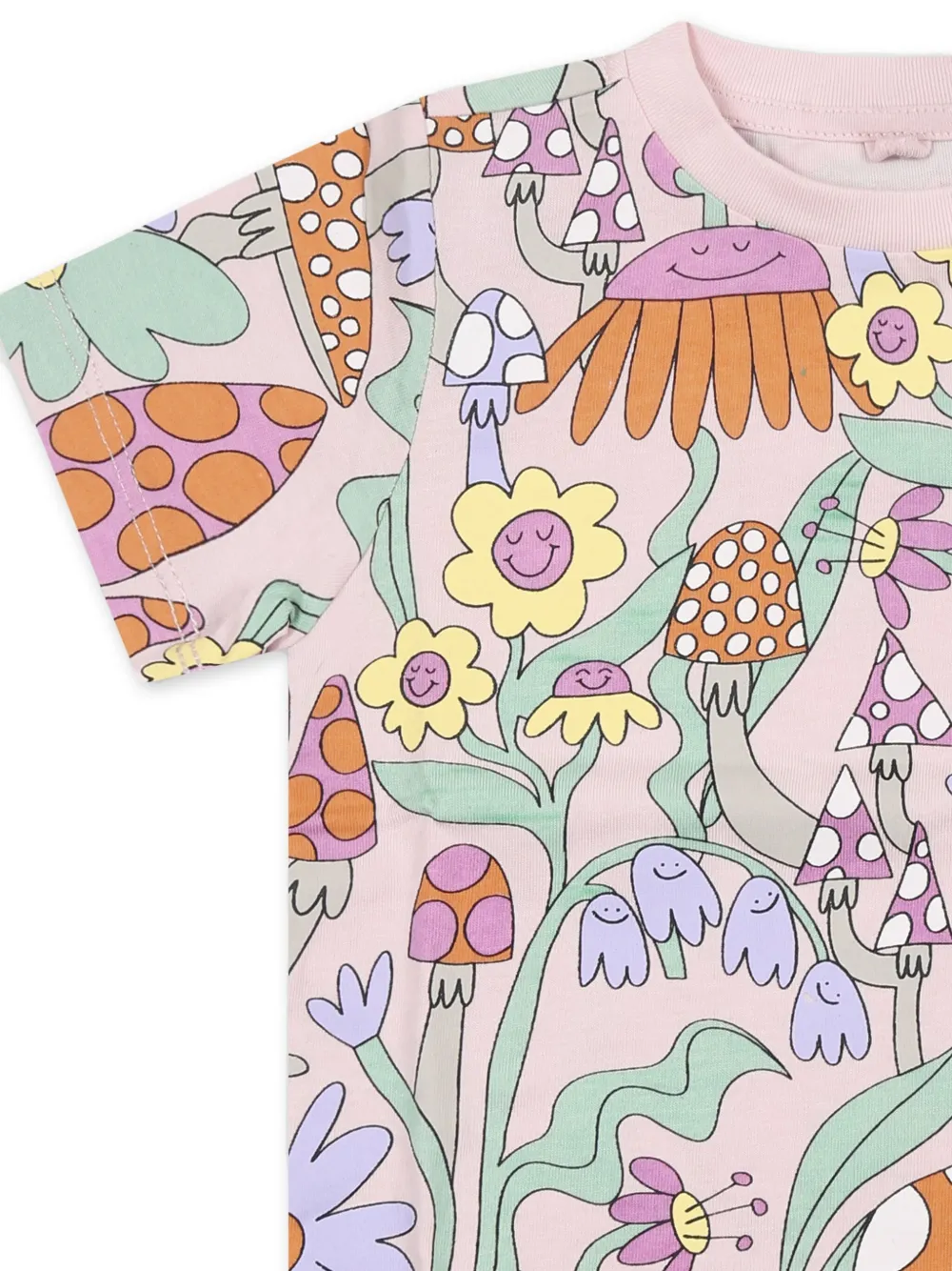 Stella McCartney Kids T-shirt met bloemenprint Roze