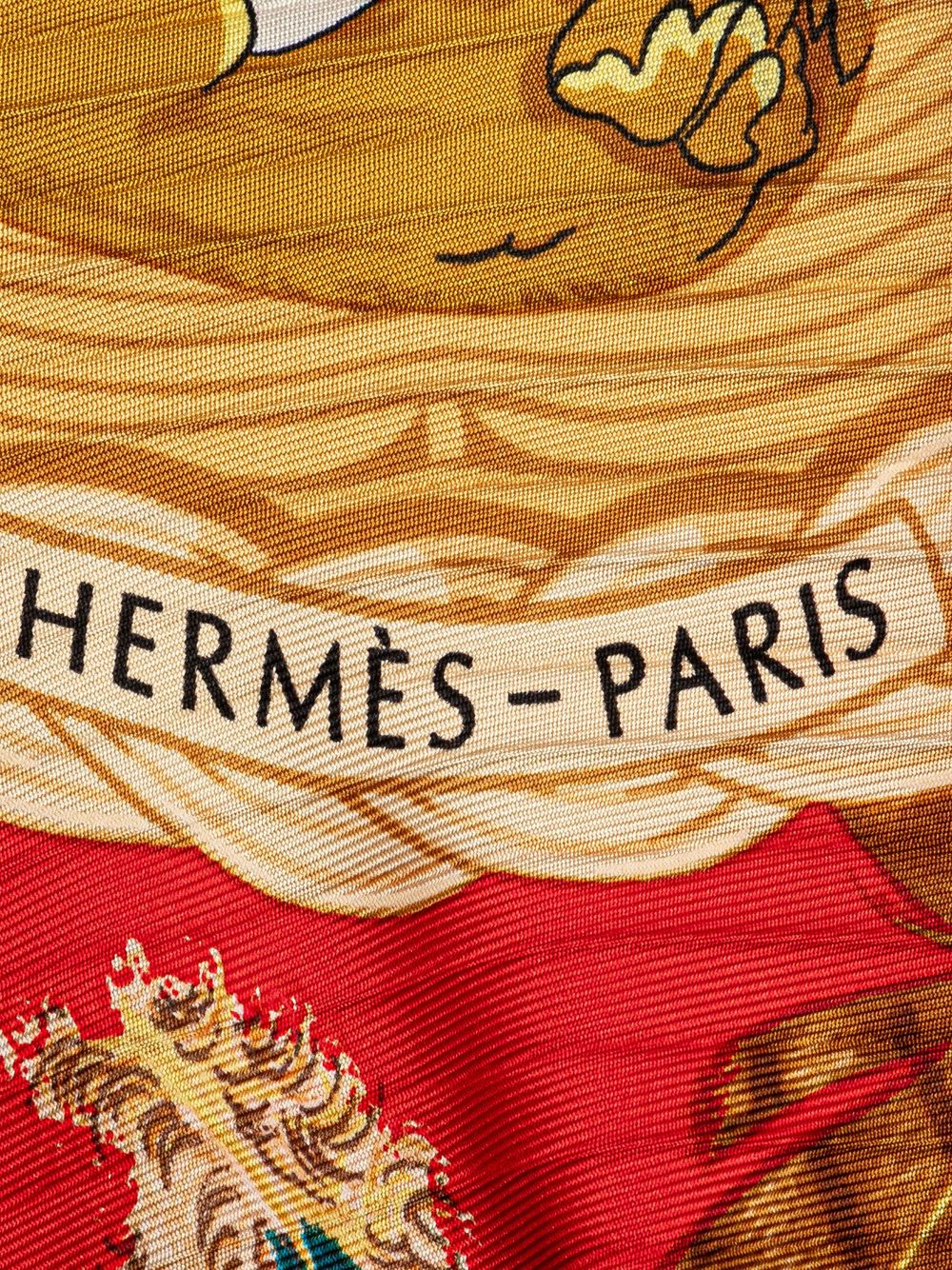 Hermes 20th Century Couvee d Hermes Pleated Silk Scarf scarves Women