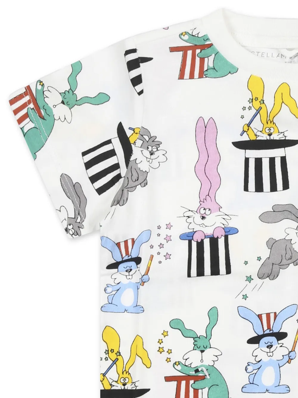 Stella McCartney Kids T-shirt met print Wit