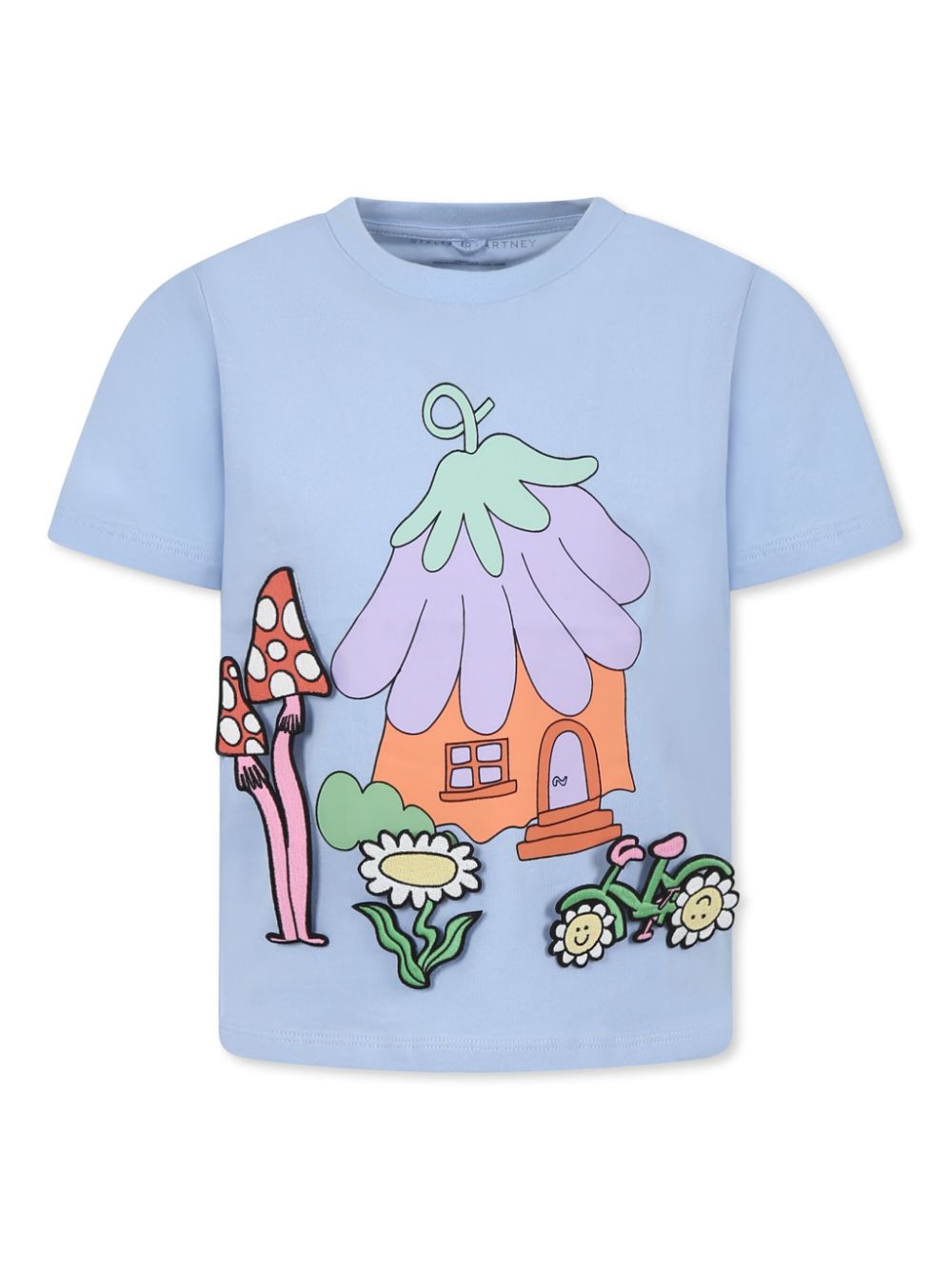 Stella McCartney Kids T-shirt met print Blauw