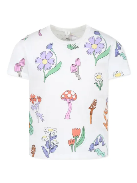 Stella McCartney Kids playera con ilustración estampada