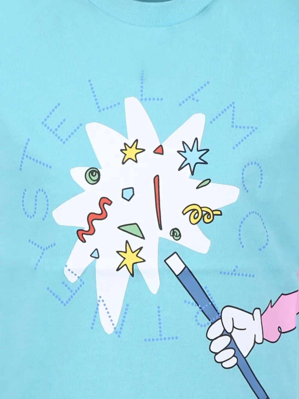 Stella McCartney Kids T-shirt met print Blauw