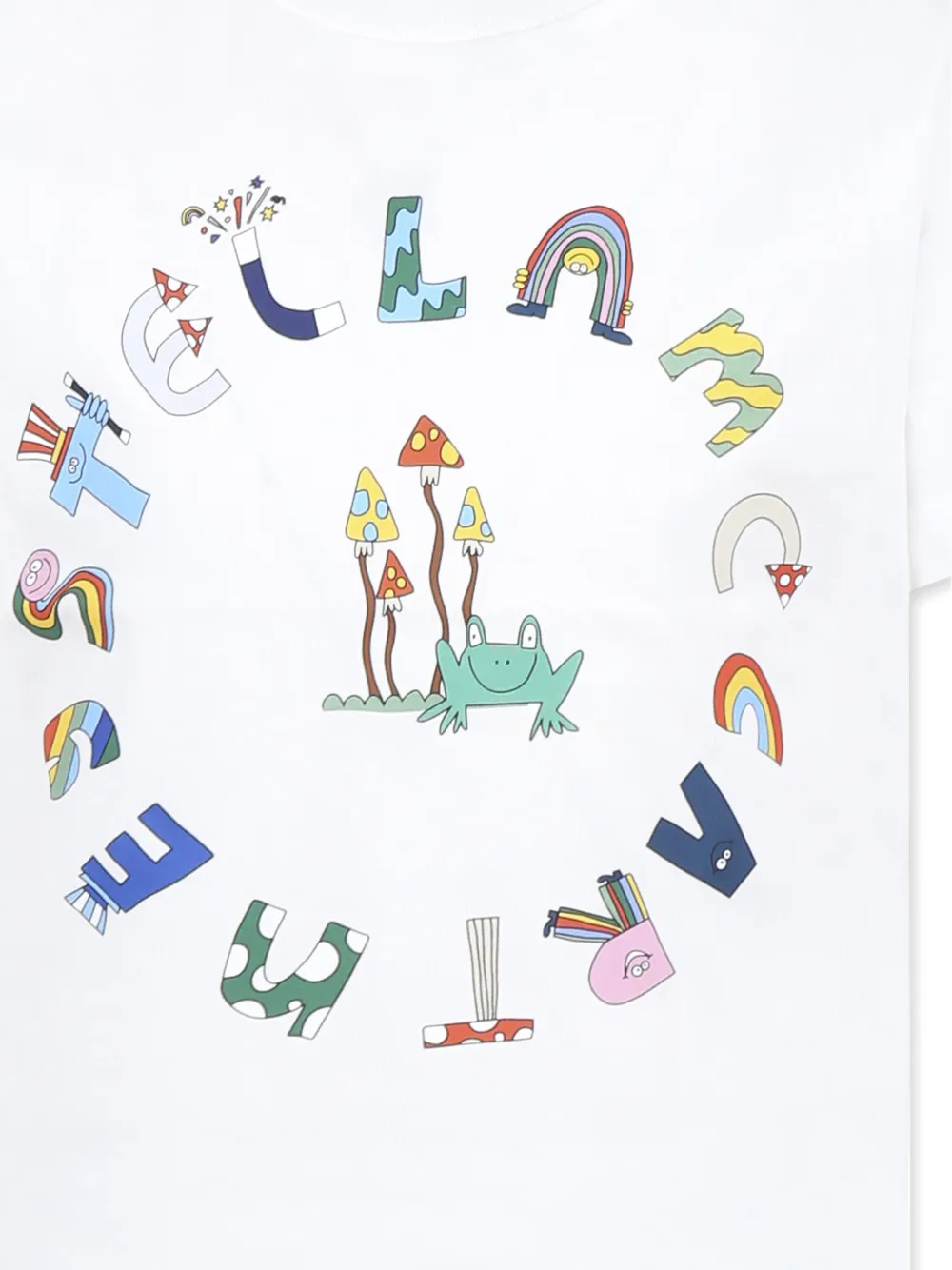 Stella McCartney Kids T-shirt met logoprint Wit