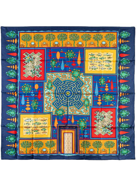 Hermes 20th Century Paridaiza Silk Scarf scarves Women