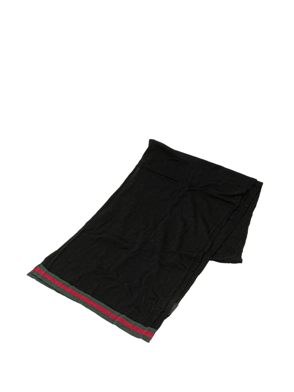 Gucci Pre-Owned 2000-2015 Web Wool Scarf scarves - Zwart