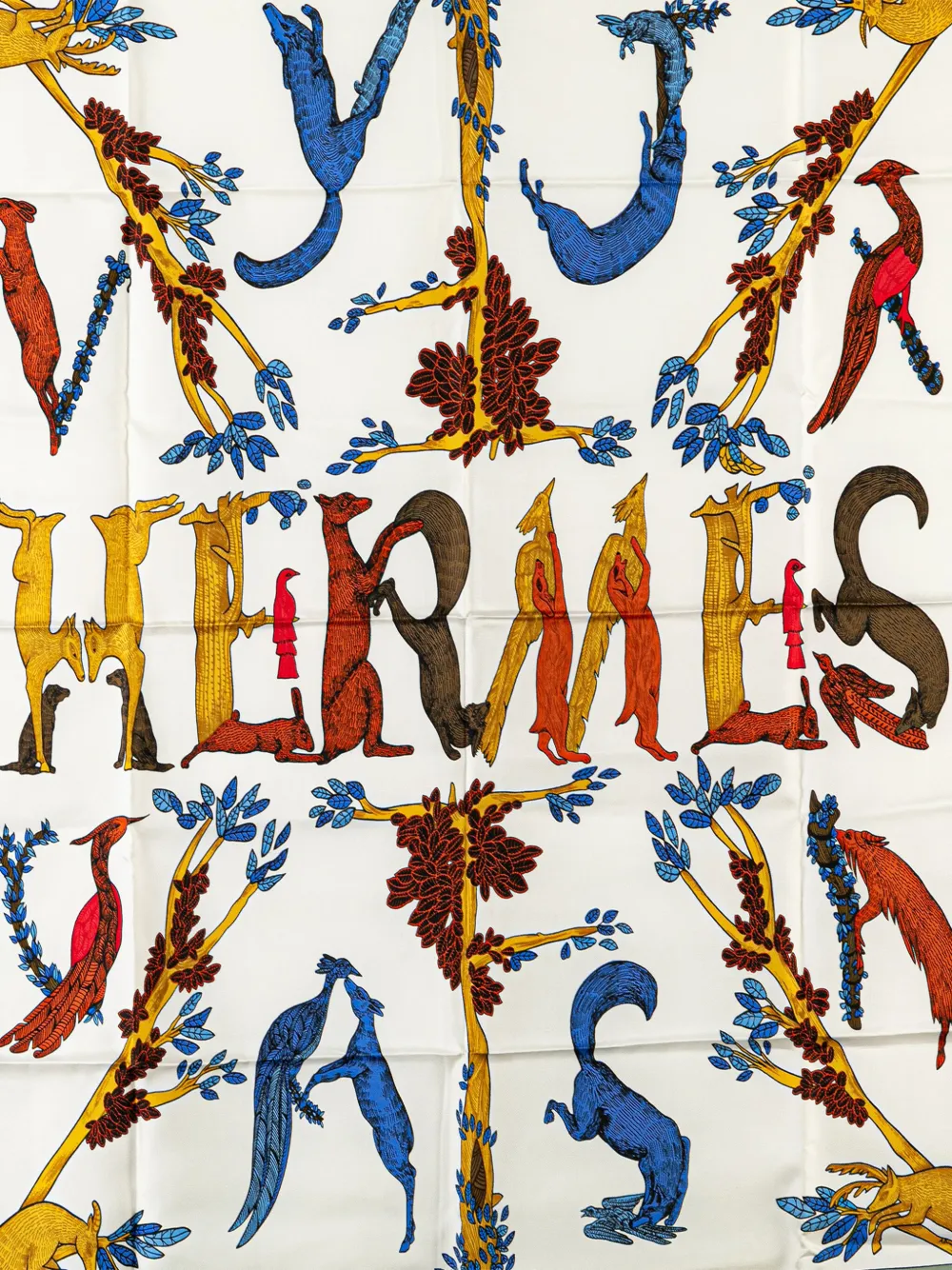 Cheap Hermes 20th Century Alphabet III Silk Scarf scarves Women