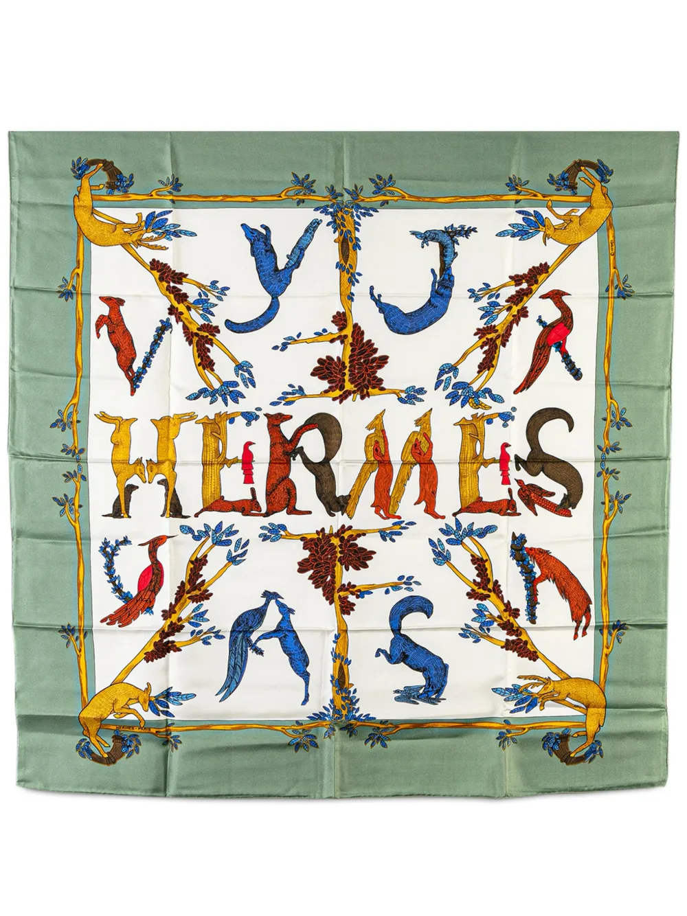 Hermes 20th Century Alphabet III Silk Scarf scarves Women