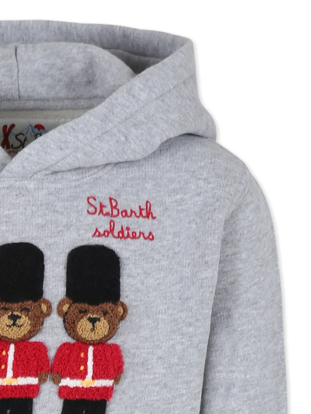 MC2 Saint Barth Kids Hoodie met applicatie Grijs