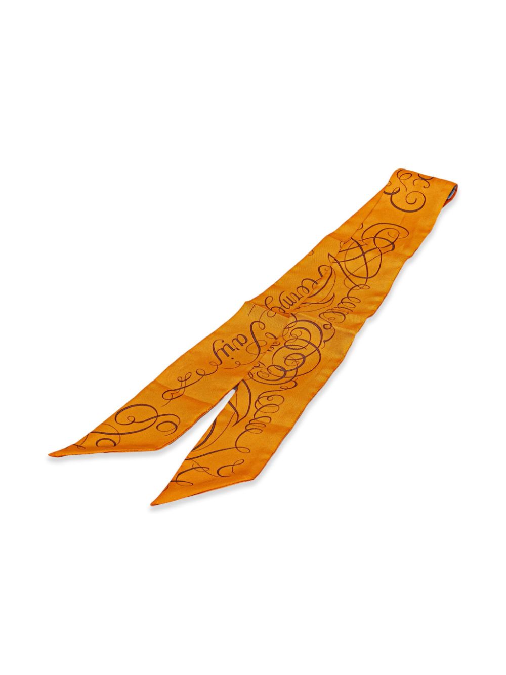 Hermès Pre-Owned 20th Century Exercices pour Former la Main Silk Twilly Scarf scarves - Orange