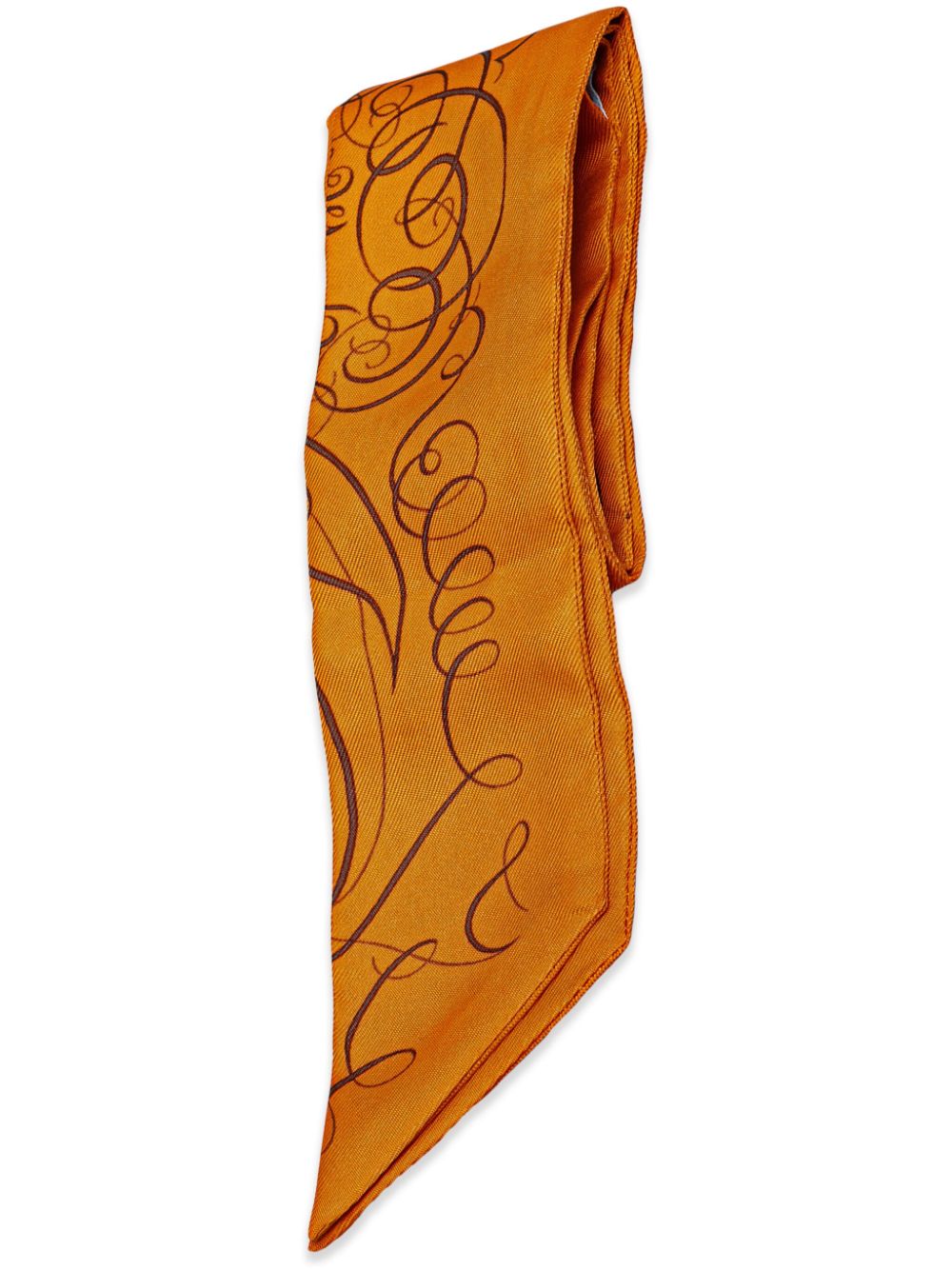 Hermès Pre-Owned 20th Century Exercices pour Former la Main Silk Twilly Scarf scarves - Orange