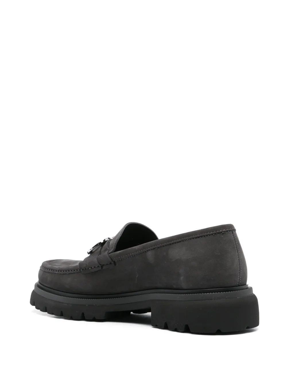 Ferragamo Gancini-plaque loafers Grey