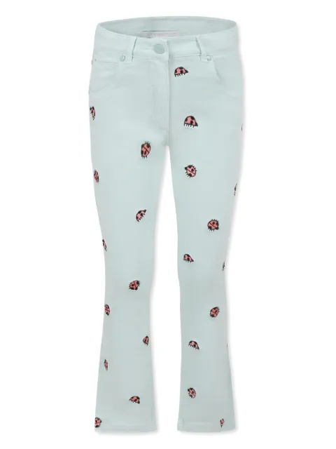 Stella McCartney Kids ladybug embroidery jeans