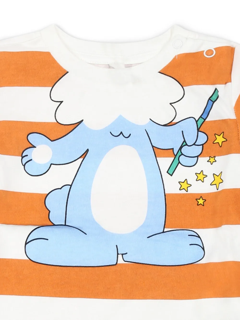 Stella McCartney Kids Gestreept T-shirt Oranje