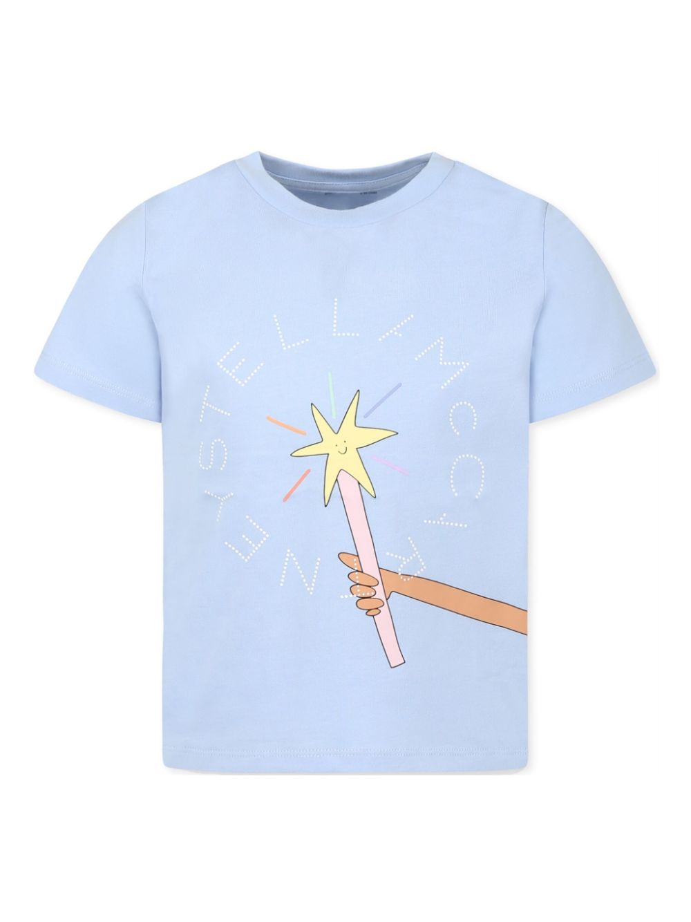 Stella McCartney Kids T-shirt met print Blauw