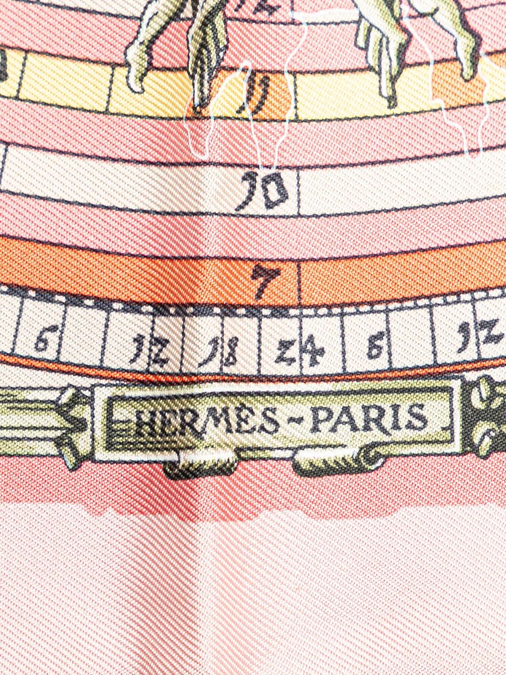 Hermès Pre-Owned 20th Century Astrologie Dies et Hore Silk Scarf scarves - Roze