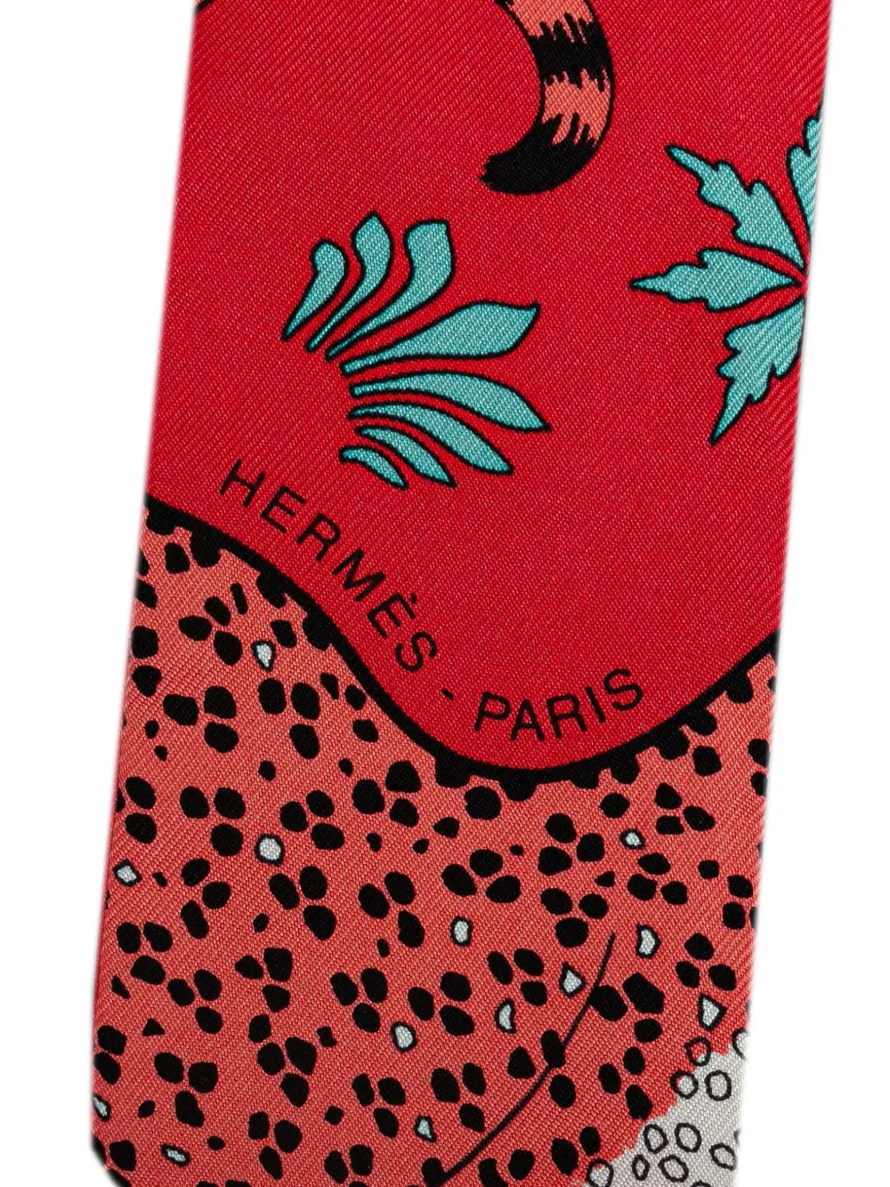 Affordable Hermes 20th Century Les Leopards Bandana Silk Twilly Scarf scarves Women