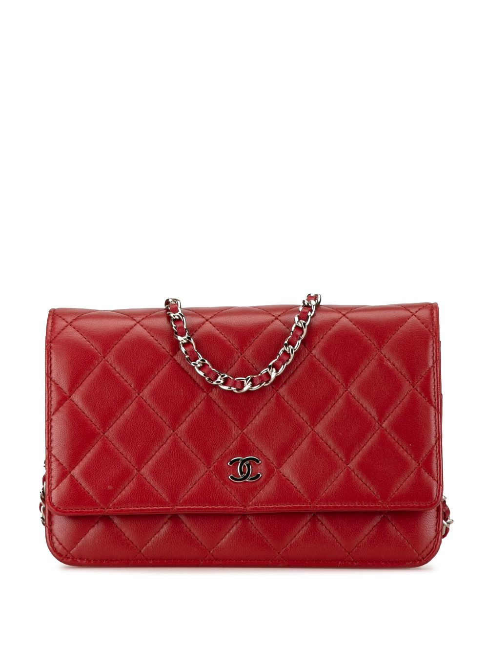 CHANEL 2014 Classic Lambskin Wallet on Chain crossbody bag Women