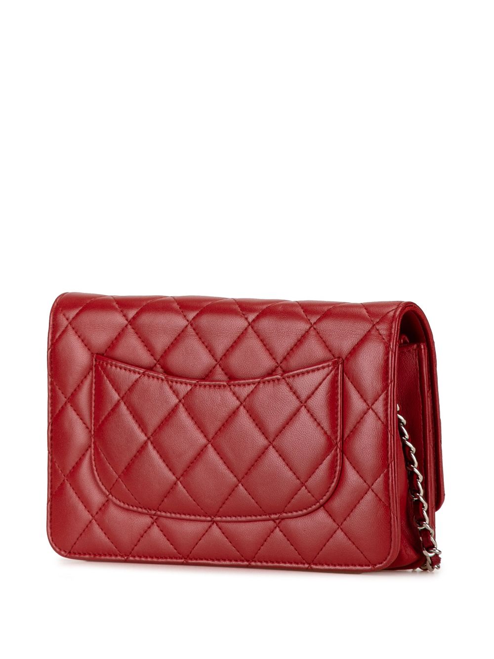 Affordable HOT SALE CHANEL 2014 Classic Lambskin Wallet on Chain crossbody bag Women