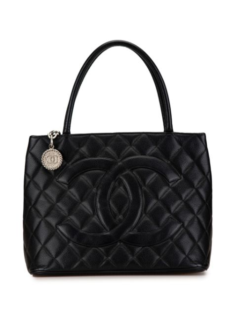 Affordable HOT SALE CHANEL 2000-2002 Caviar Medallion tote bag Women