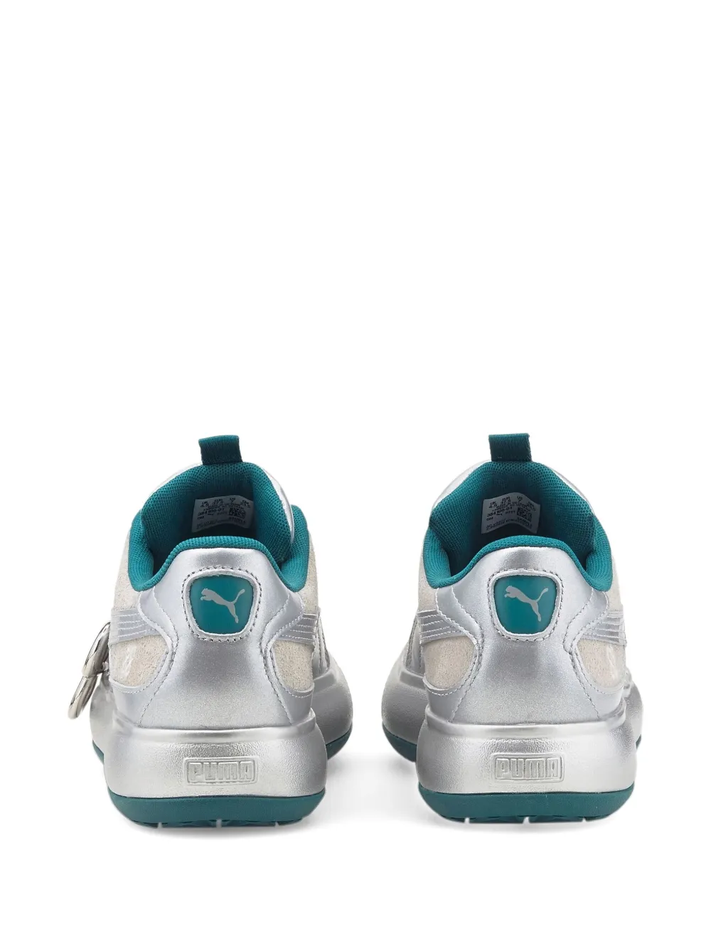 PUMA Mayu leather metallic sneakers Neutrals