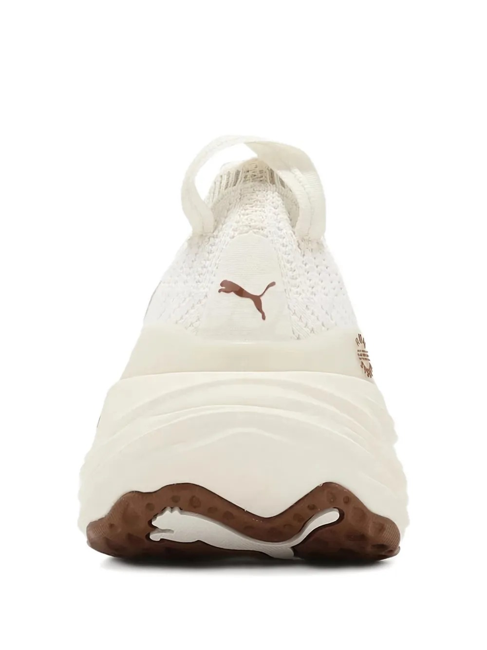 Puma Foreverrun Nitro Knit "warm White Teak" Sneakers In White