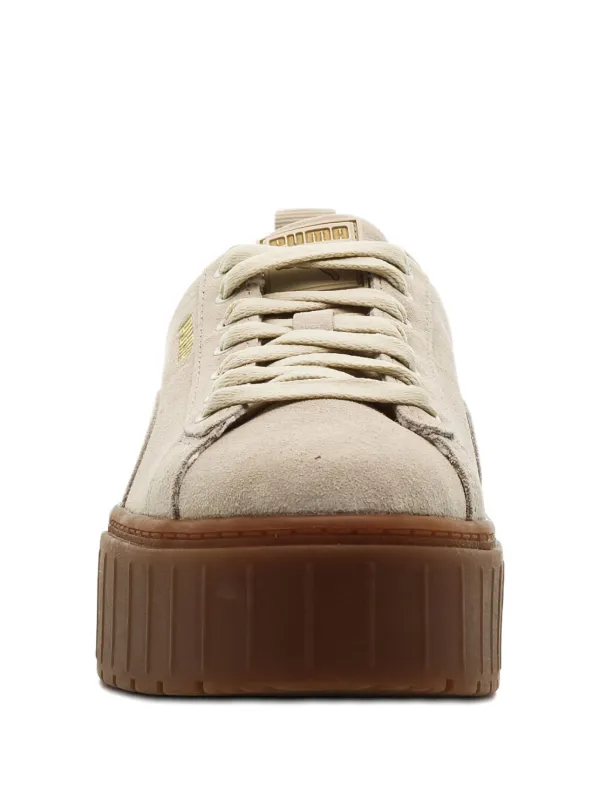 Brown Puma Platform Sneakers Oatmeal HOT Puma Suede Platform