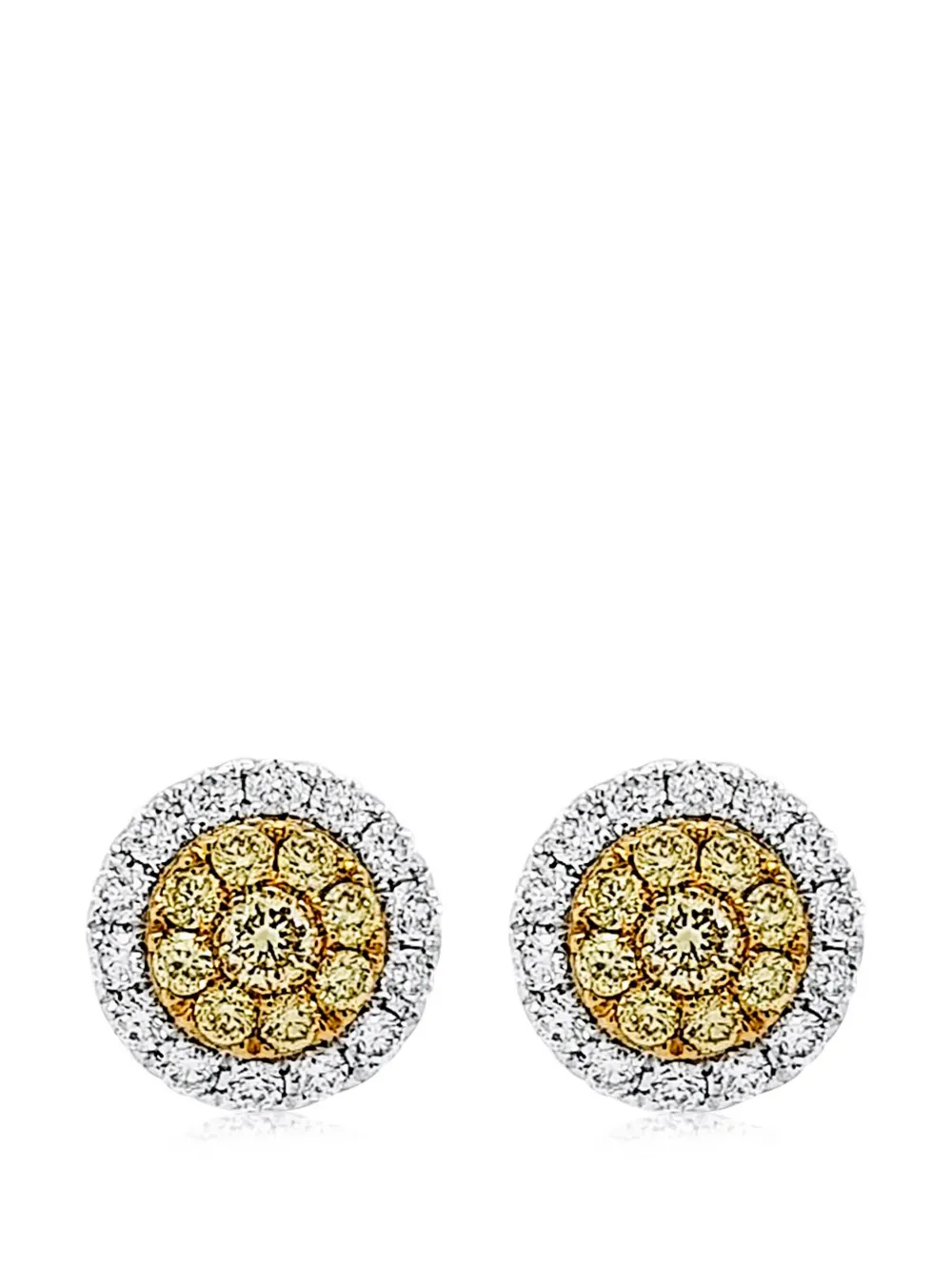 HYT Jewelry 18K white and yellow gold diamond earrings - Argento