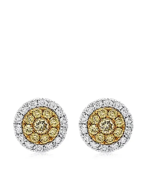 HYT Jewelry pendientes en oro amarillo y blanco de 18 ct con diamantes