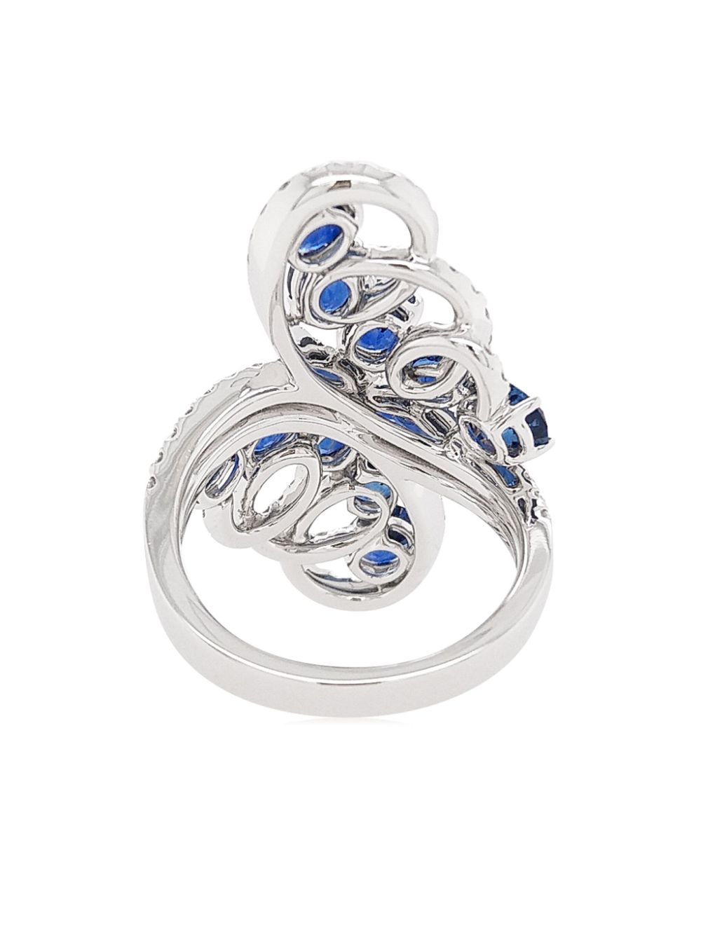 HYT Jewelry 18K white gold sapphire and diamond ring - Zilver