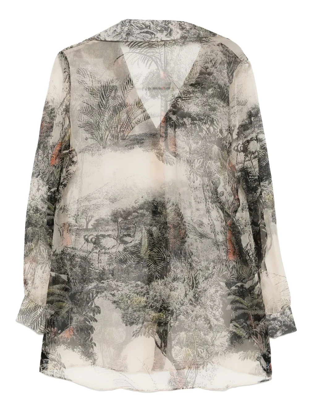 Isabel Sanchis landscape print long sleeves shirt - Beige