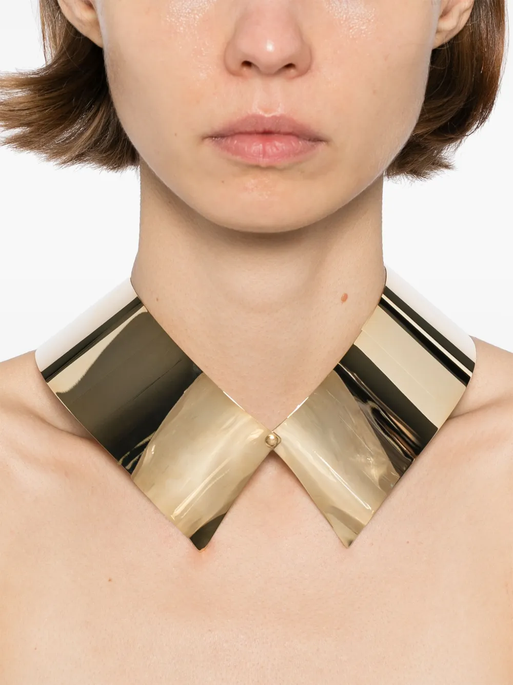 Isabel Sanchis metal collar necklace - Goud