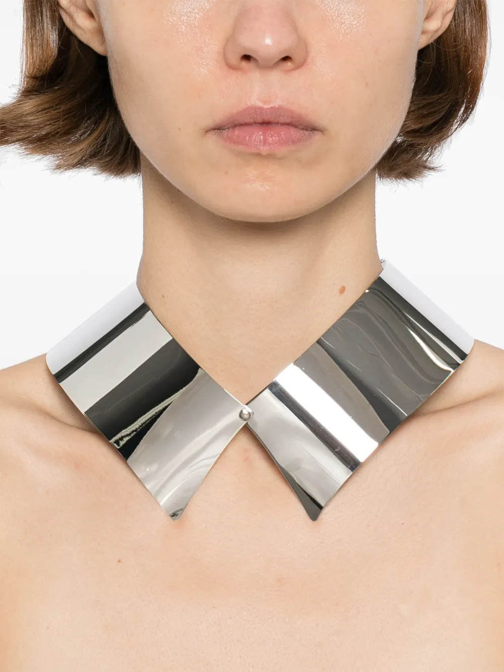 Isabel Sanchis metal collar necklace - Zilver