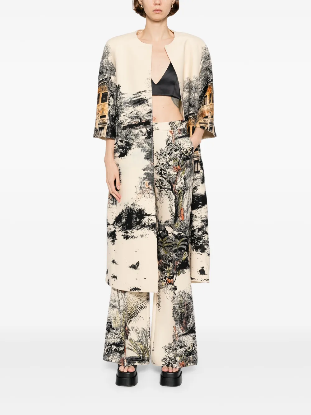 Isabel Sanchis landscape print coat | Single Breasted Coats | Image 2