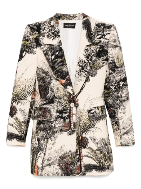 Isabel Sanchis landscape print long blazer