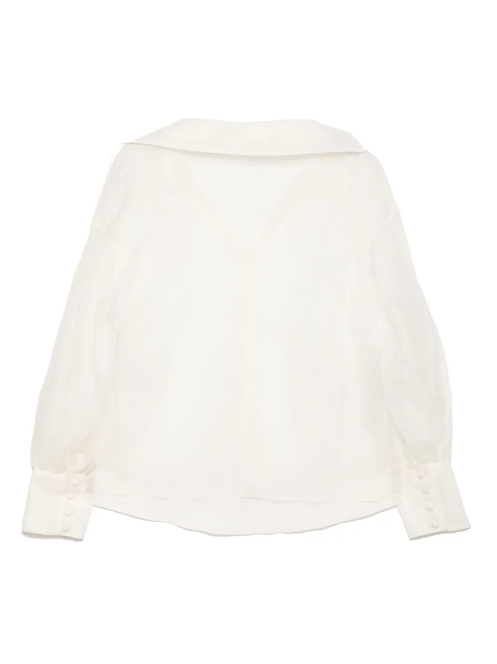 Isabel Sanchis silk long sleeves shirt - Wit