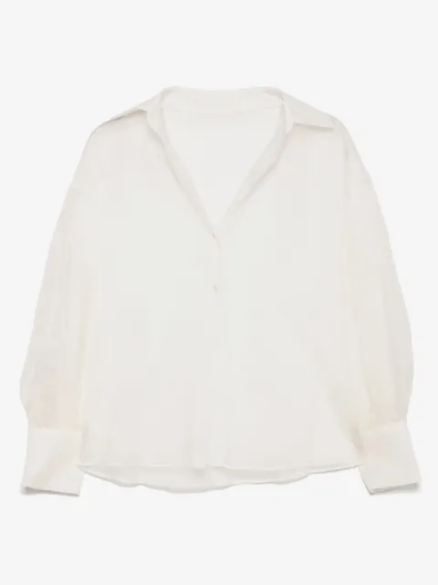 Isabel Sanchis camisa de seda manga larga