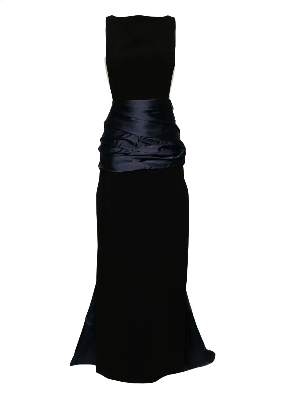 Isabel Sanchis boatneck sheer sides gown | bleu | Image 1