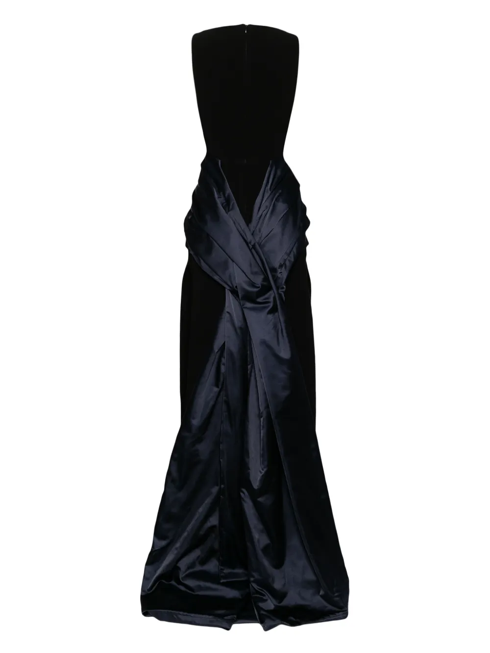 Isabel Sanchis boatneck sheer sides gown - Blauw