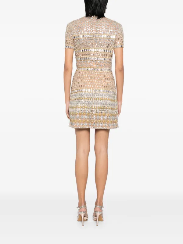 Elie Saab bead-embroidered Dress | Brown