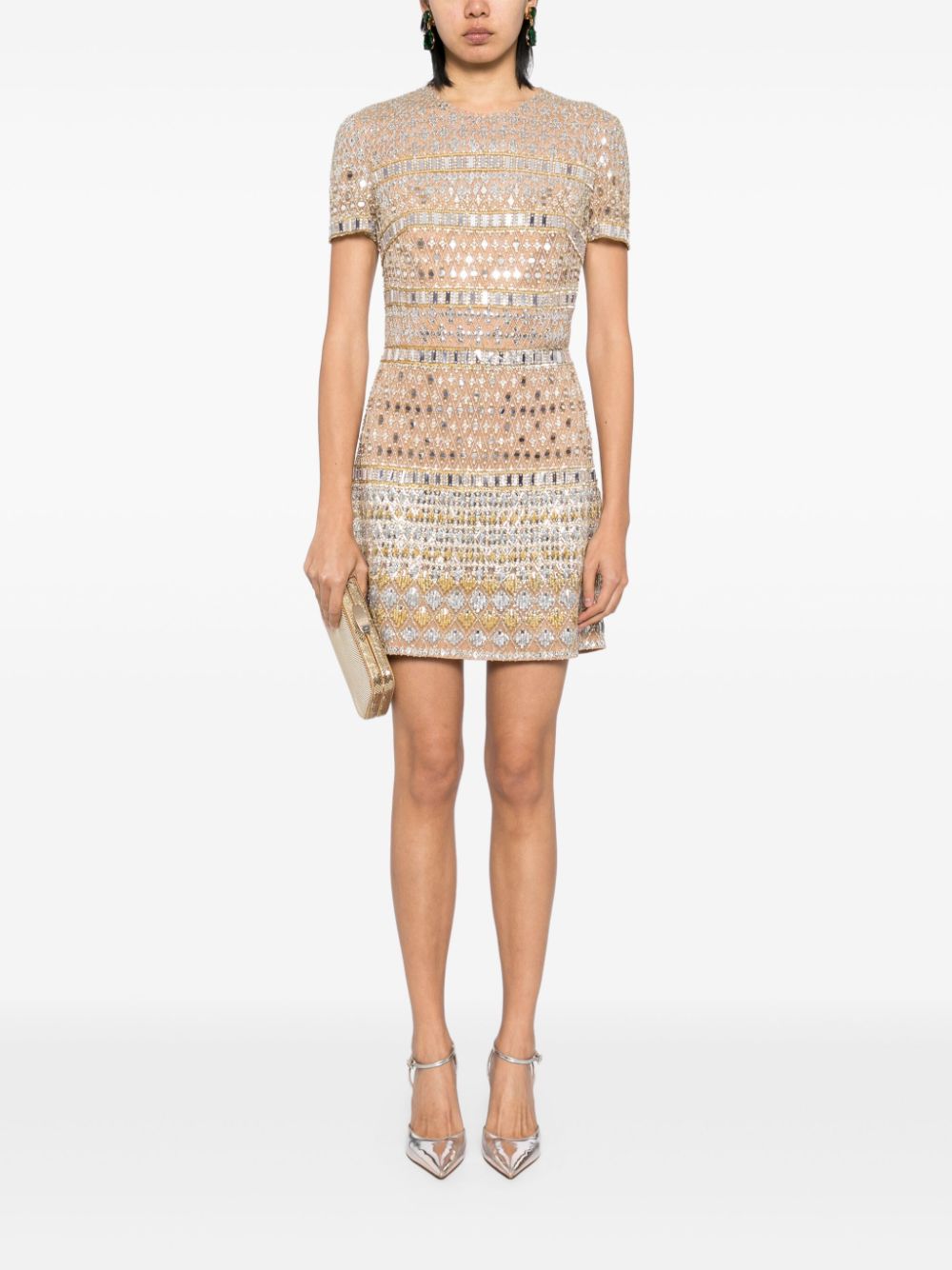 Elie Saab bead-embroidered dress - Bruin