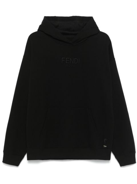 FENDI logo-embroidered hoodie