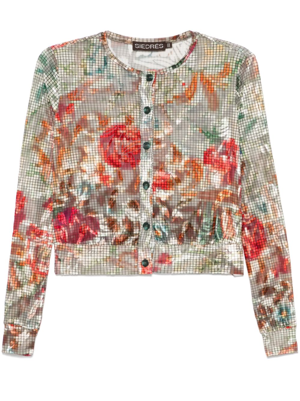 graphic-print cropped shirt