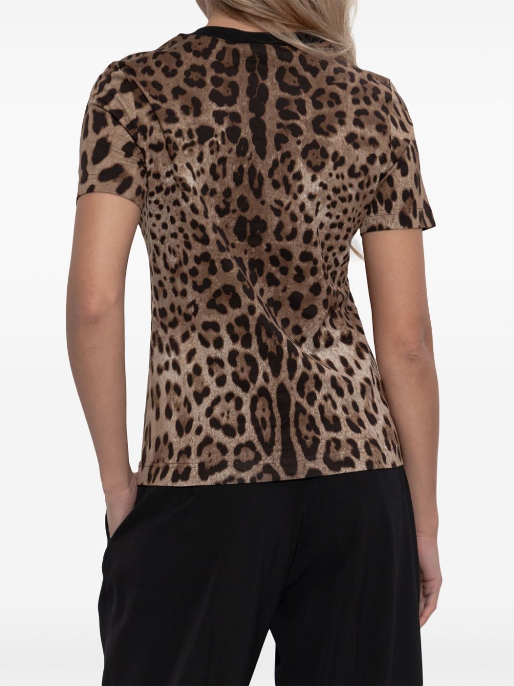 Dolce Gabbana Leopard Print T Shirt Neutrals Farfetch