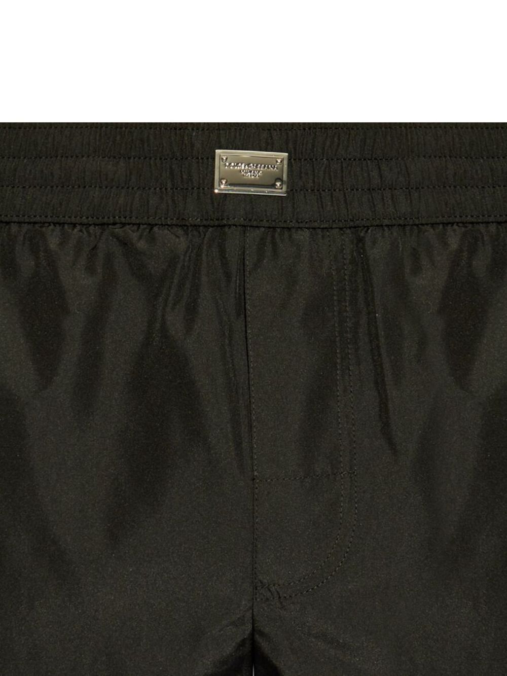 Dolce & Gabbana logo-plaque swim shorts - Zwart