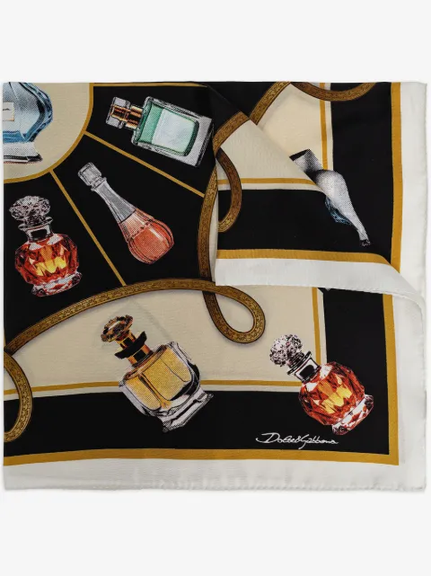Dolce & Gabbana perfume bottle-print scarf
