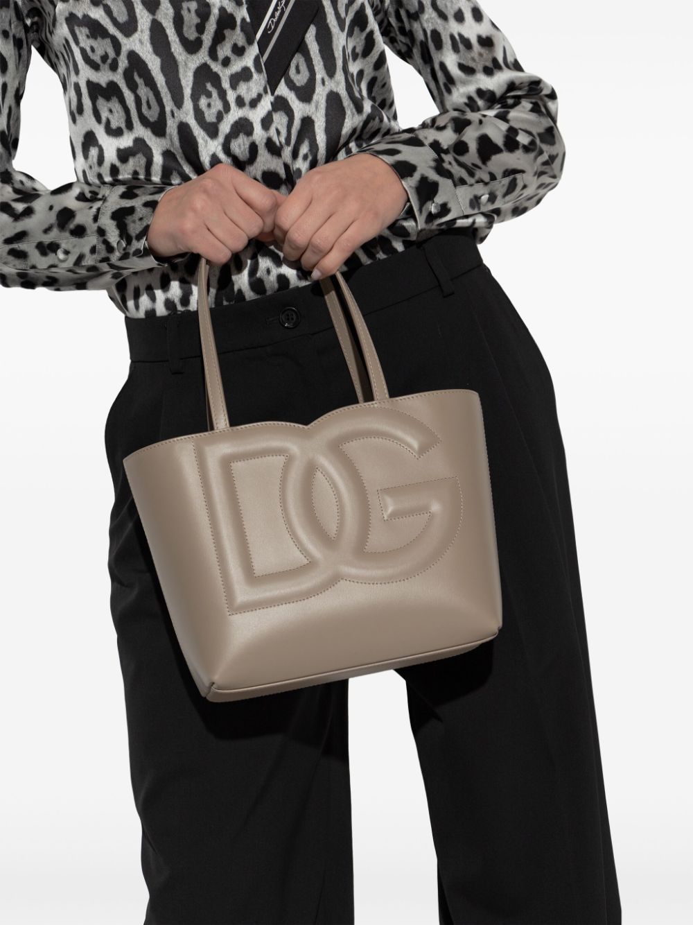 Dolce & Gabbana logo-embossed tote bag - Beige