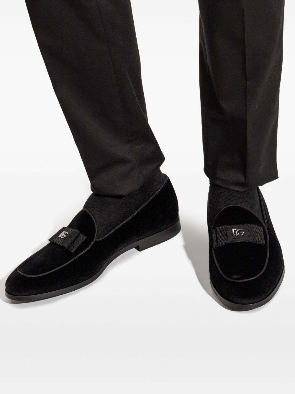 Dolce & Gabbana Loafers met logoplakkaat Zwart