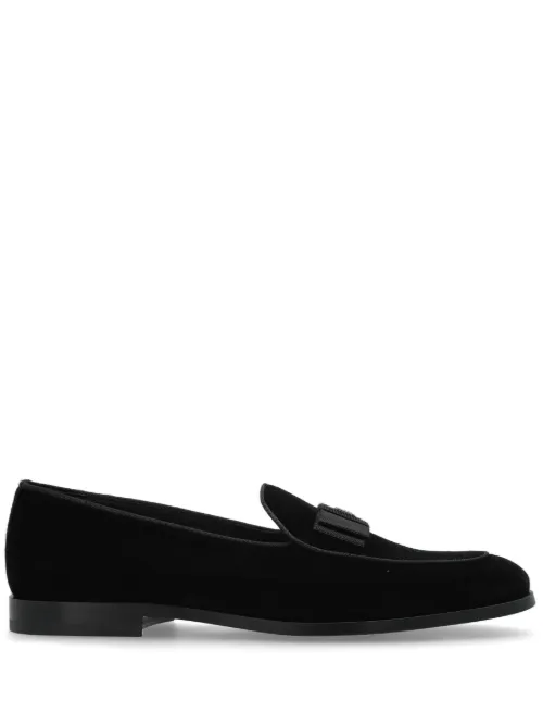 Mocassins à plaque logo - Dolce & Gabbana - Modalova
